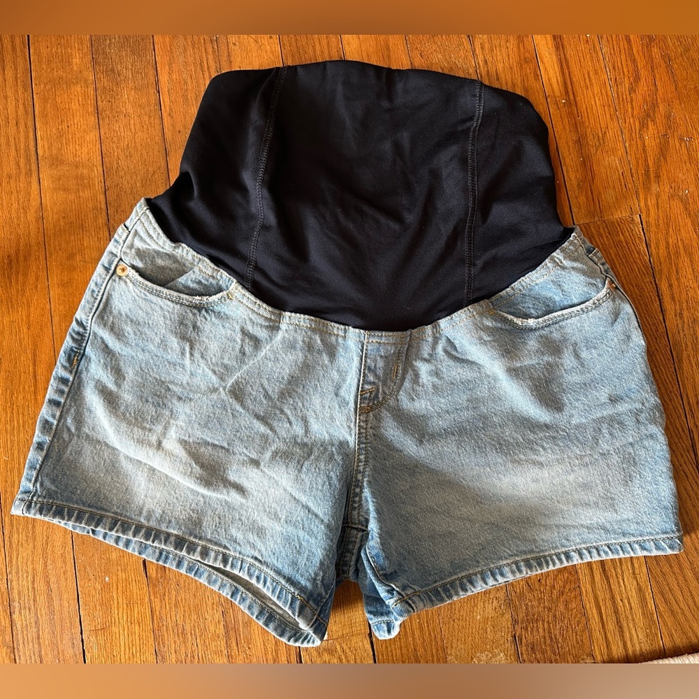 Isabel Maternity by Ingrid & Isabel High Waist Denim Shorts
